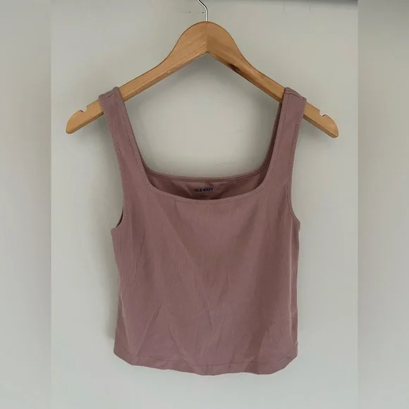 Bundle of 3 Old Navy cropped square neck tank tops green & pink women’s large - Picture 4 of 7